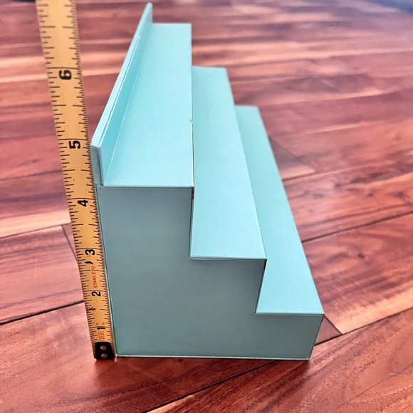 Pottery Barn Turquoise Polka Dot Desk Storage Organizer Nail Paint Makeup Oils - Picture 5 of 8